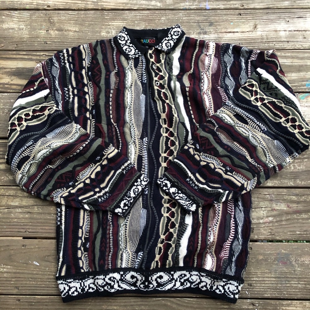 Vintage Coogi like polo sweater